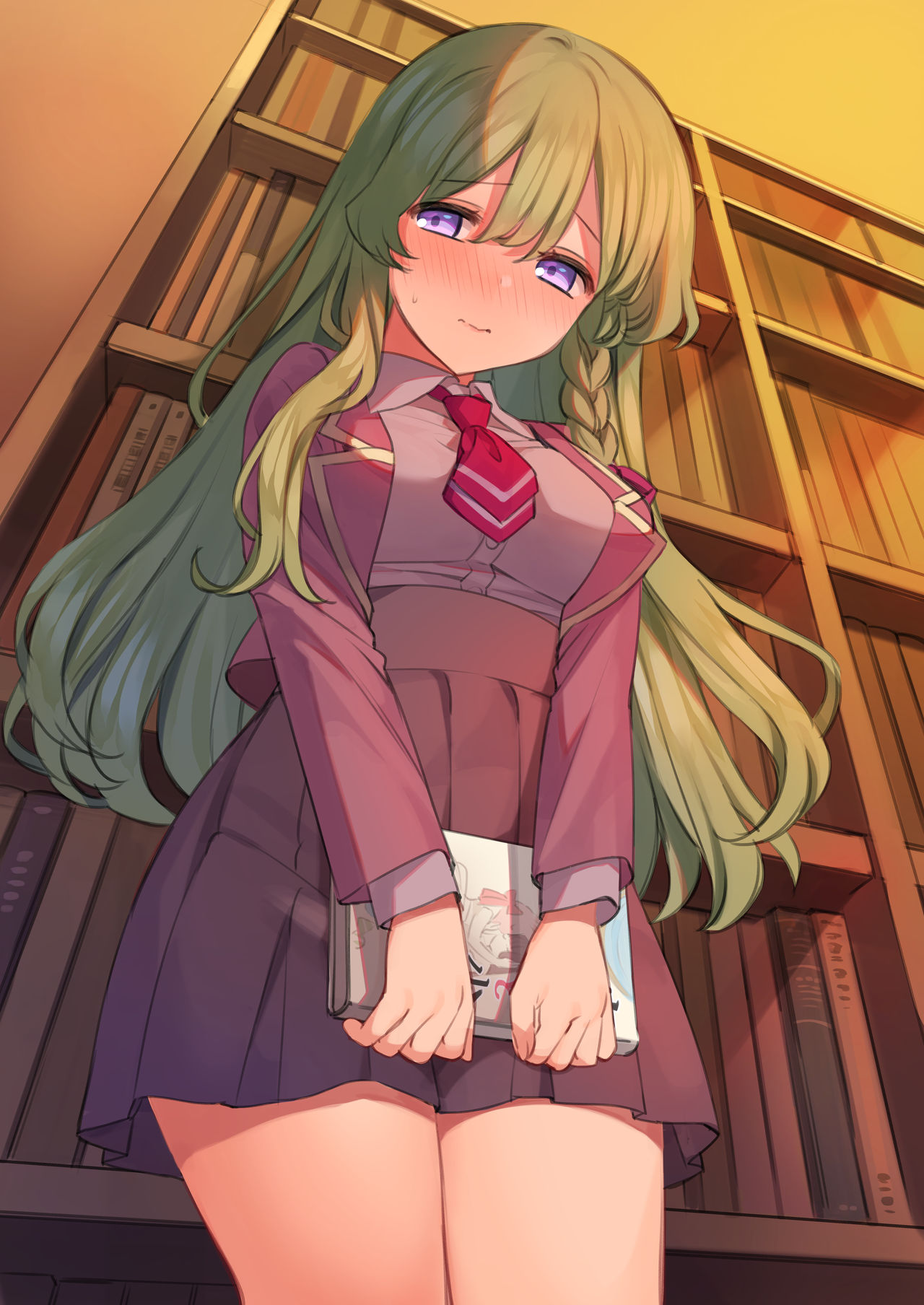 Hondana no In de Onanii ga Tomerarenai Toshoiin-chan page 6 full