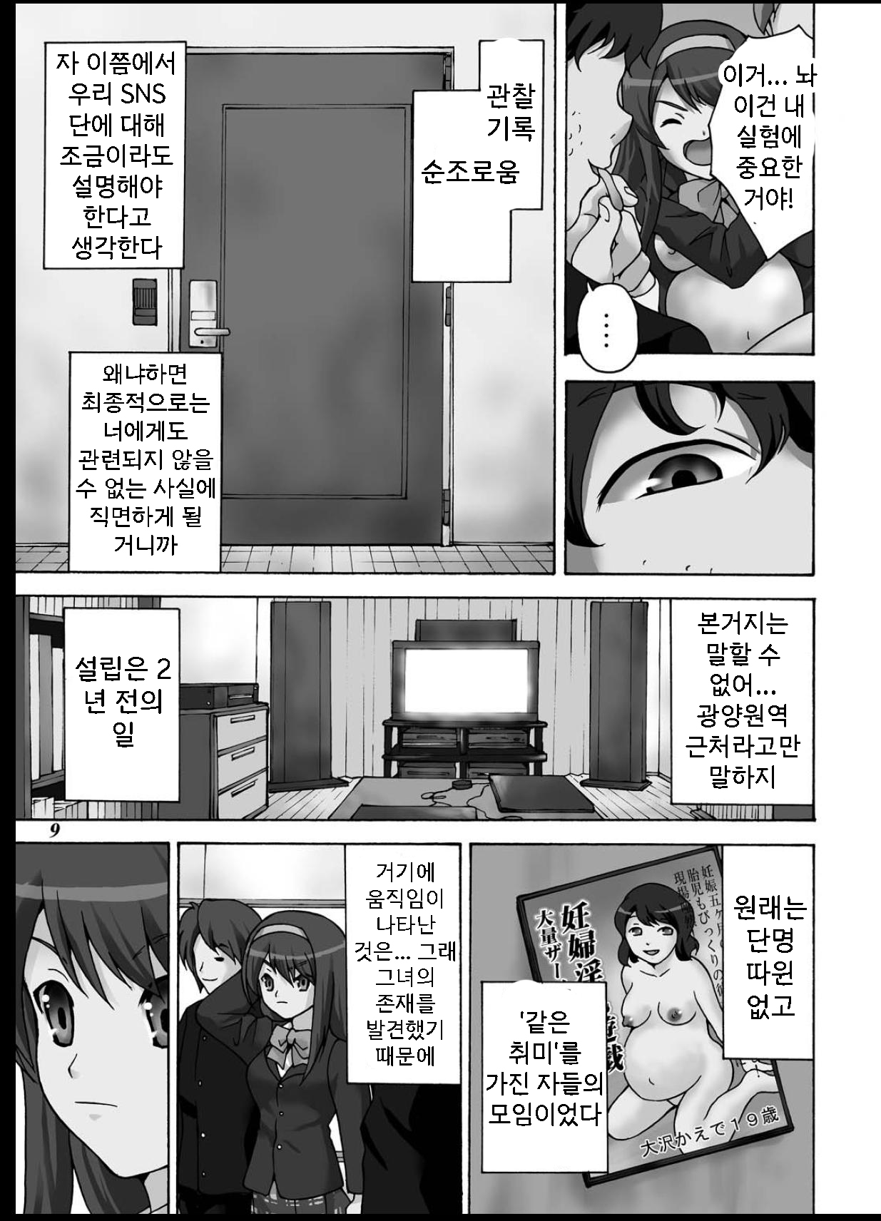 Tsuranuke! Suzumiya Haruhi Kyousei Shussan!! | 관철! 스즈미야 하루히 강제 출산!! page 8 full