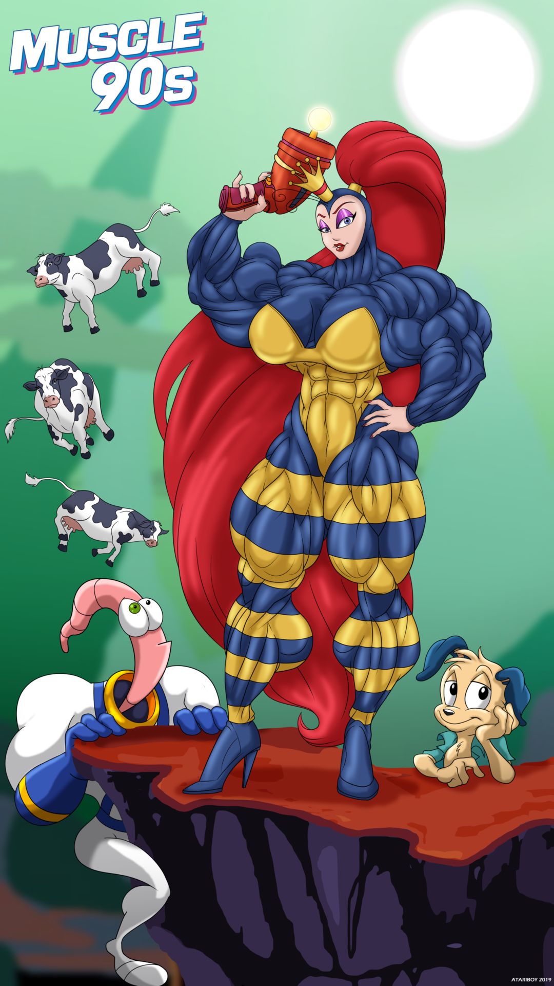 Muscle Princess Peach &amp; Princess What’s-Her-Name VS Queen Cobra &amp; Queen Chaos page 10 full