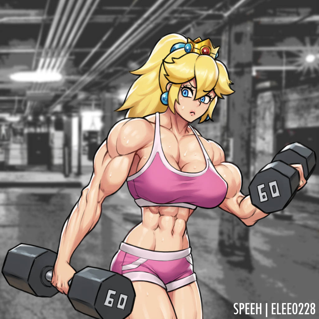 Muscle Princess Peach &amp; Princess What’s-Her-Name VS Queen Cobra &amp; Queen Chaos page 4 full