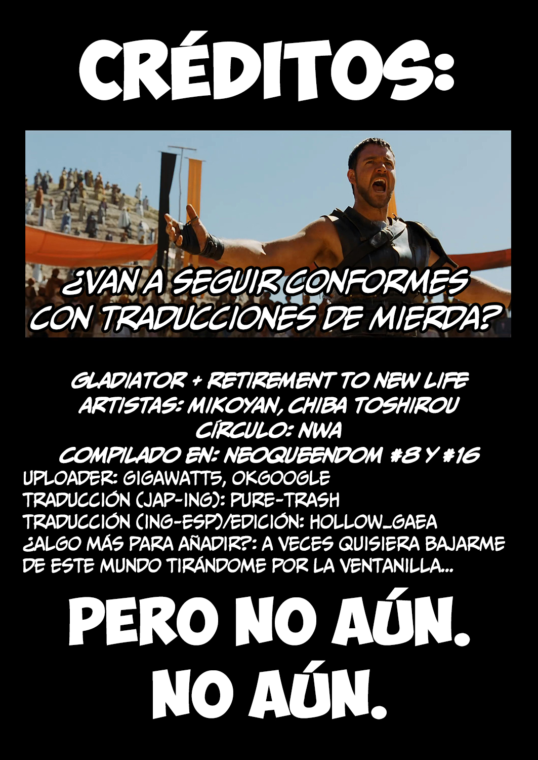 GLADIATOR + Retirement to New Life | GLADIADORA + Retiro a una Nueva Vida page 7 full