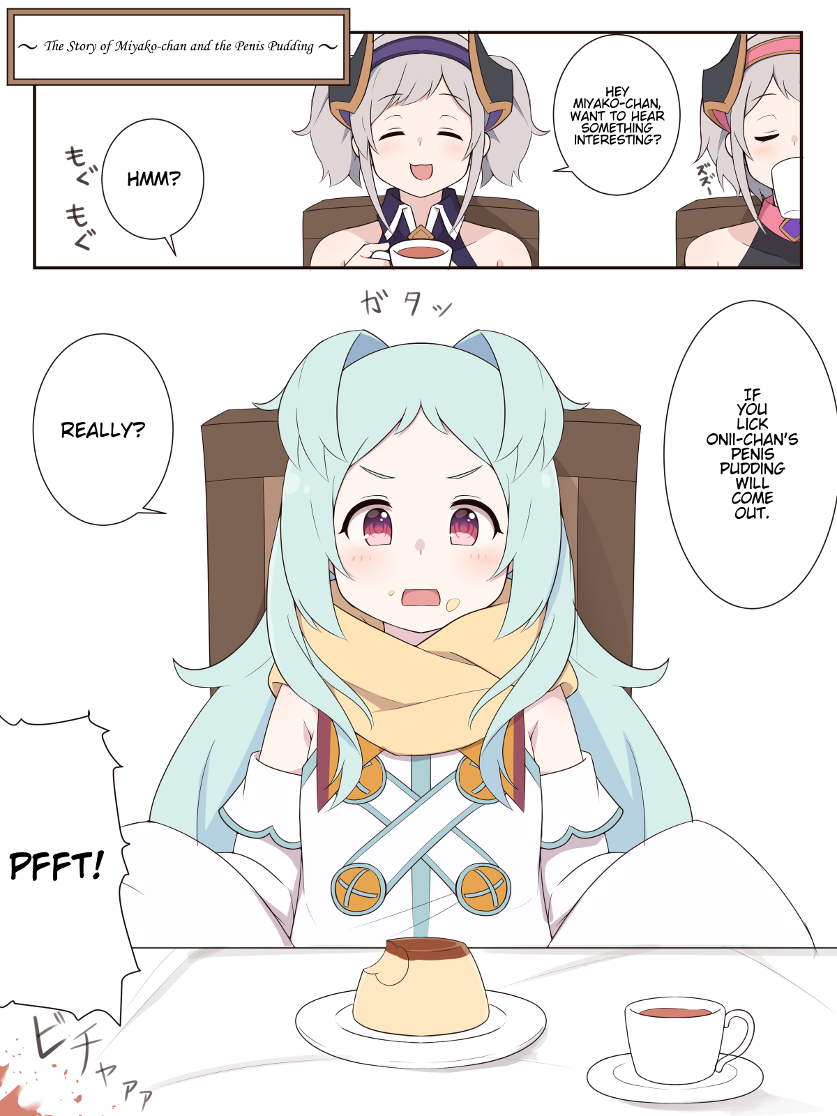 Miyako to Ochinpo Purin no Ohanashi | The Story of Miyako-chan and the Penis Pudding page 1 full