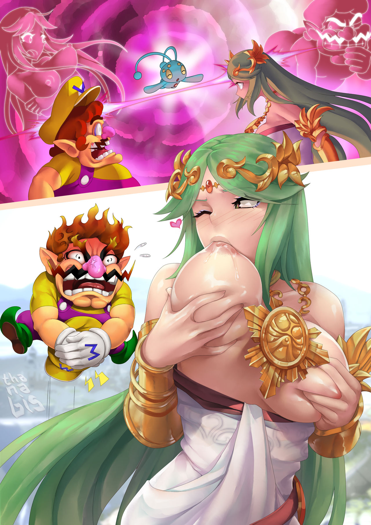 Palutena &amp; Wario bodyswap page 1 full