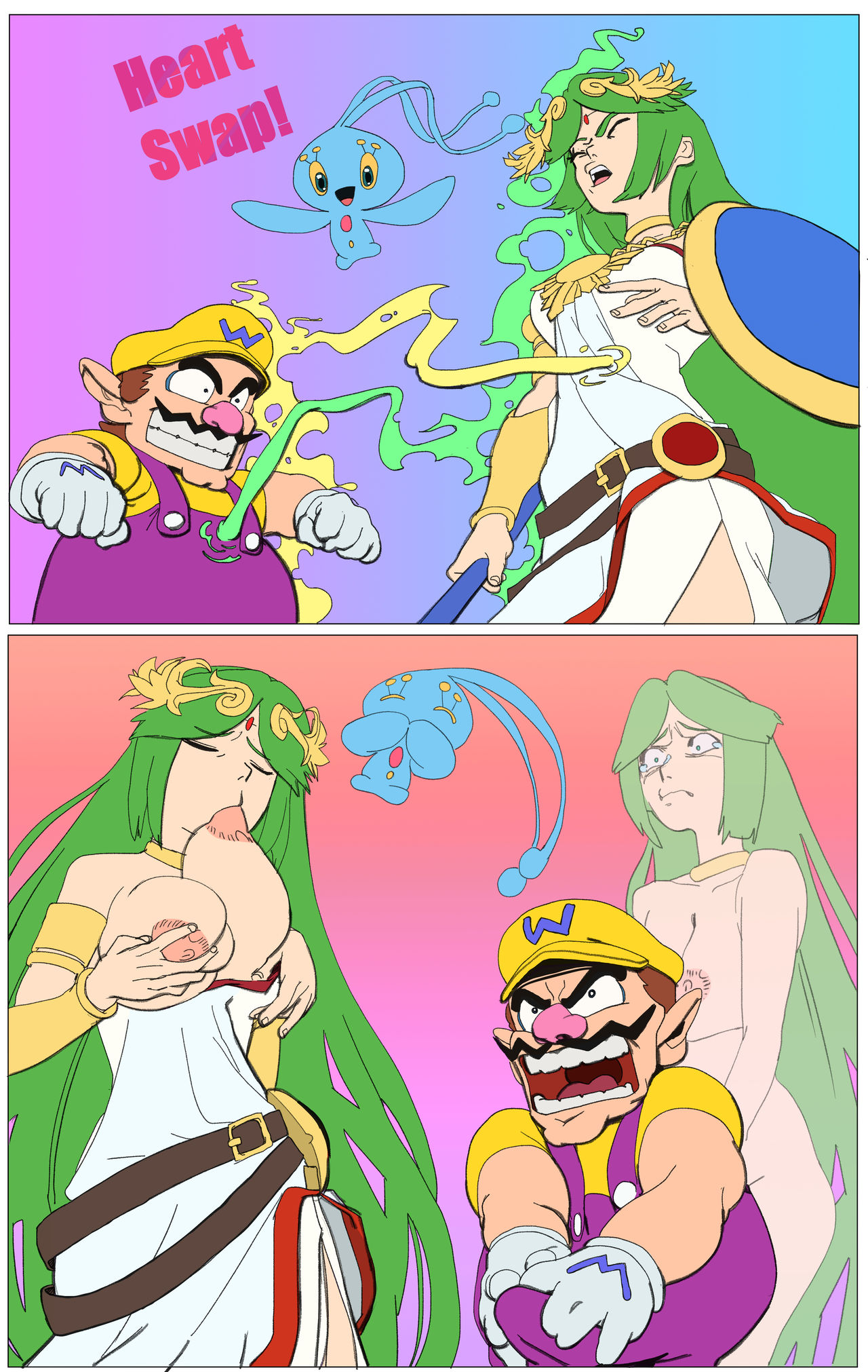 Palutena &amp; Wario bodyswap page 3 full