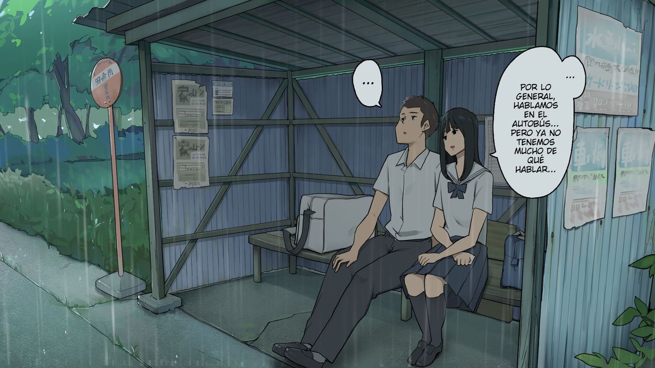 Inaka no Bus-tei nite Tougekou de Itsumo Issho ni Naru Kouhai Joshi to Amayadori, Ame de Shittori to Shita Funiki no Naka de Jou o Kawasu page 3 full
