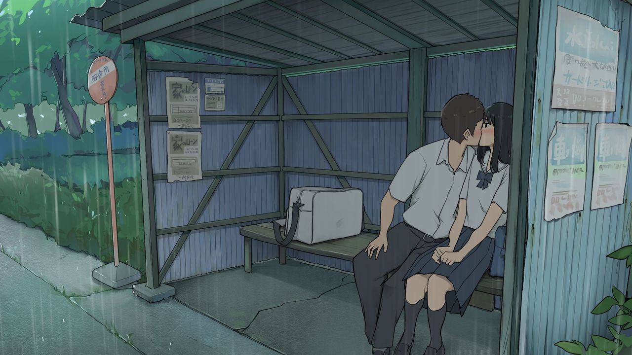 Inaka no Bus-tei nite Tougekou de Itsumo Issho ni Naru Kouhai Joshi to Amayadori, Ame de Shittori to Shita Funiki no Naka de Jou o Kawasu page 4 full