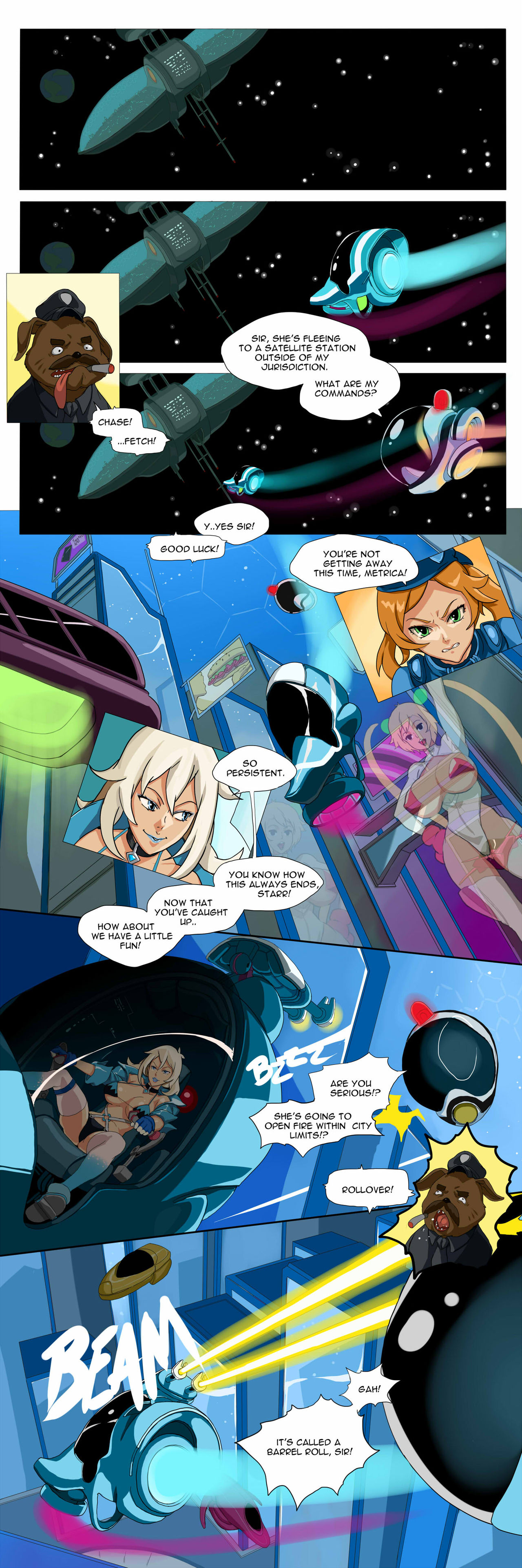 Intergalactic comic 4 - Metrica and starr page 1 full