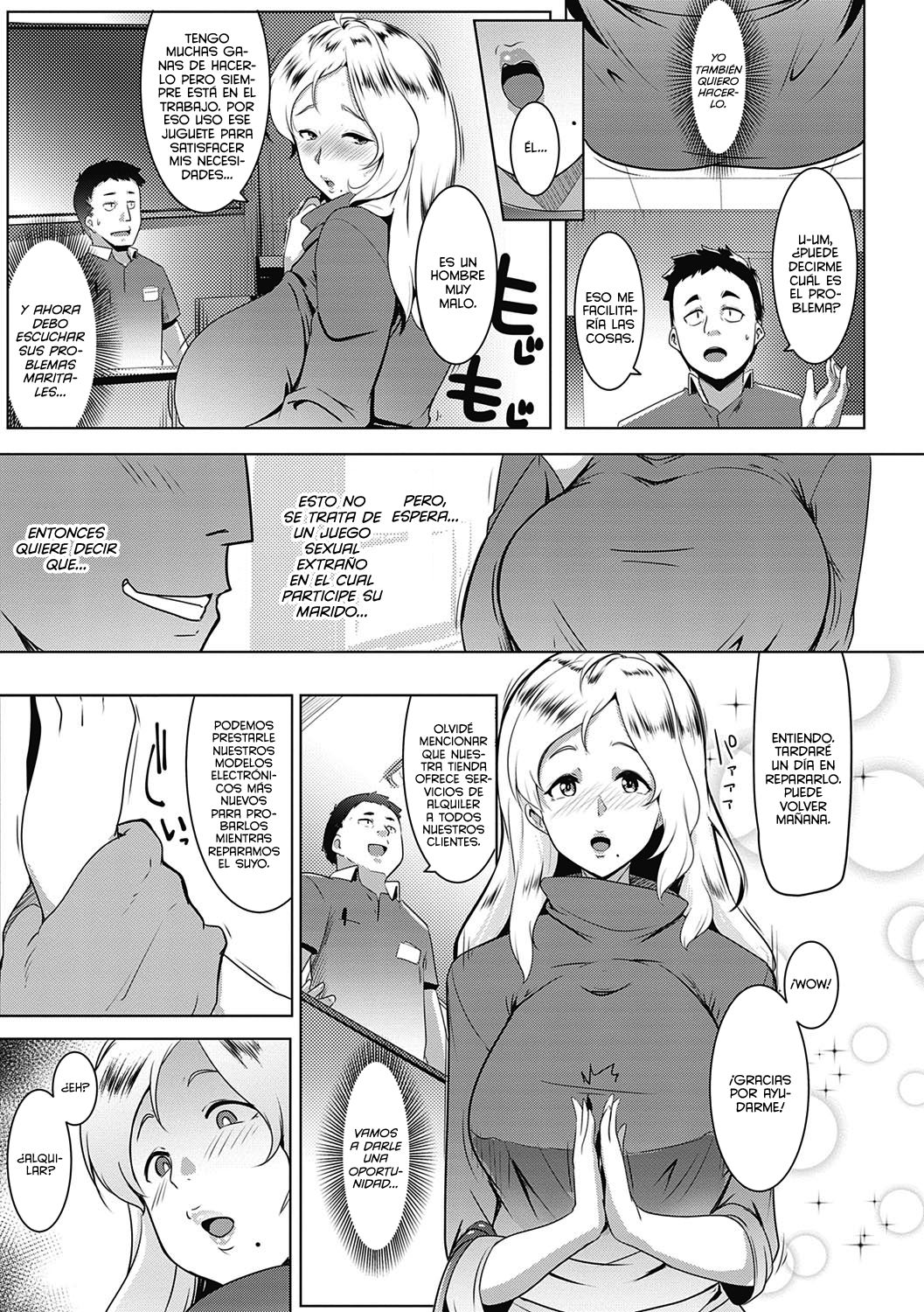 Kinpatsu Tsuma wa Shinsaku Kaden no Toriko Desu | El Nuevo Juguete de una Rubia Ama de Casa page 3 full