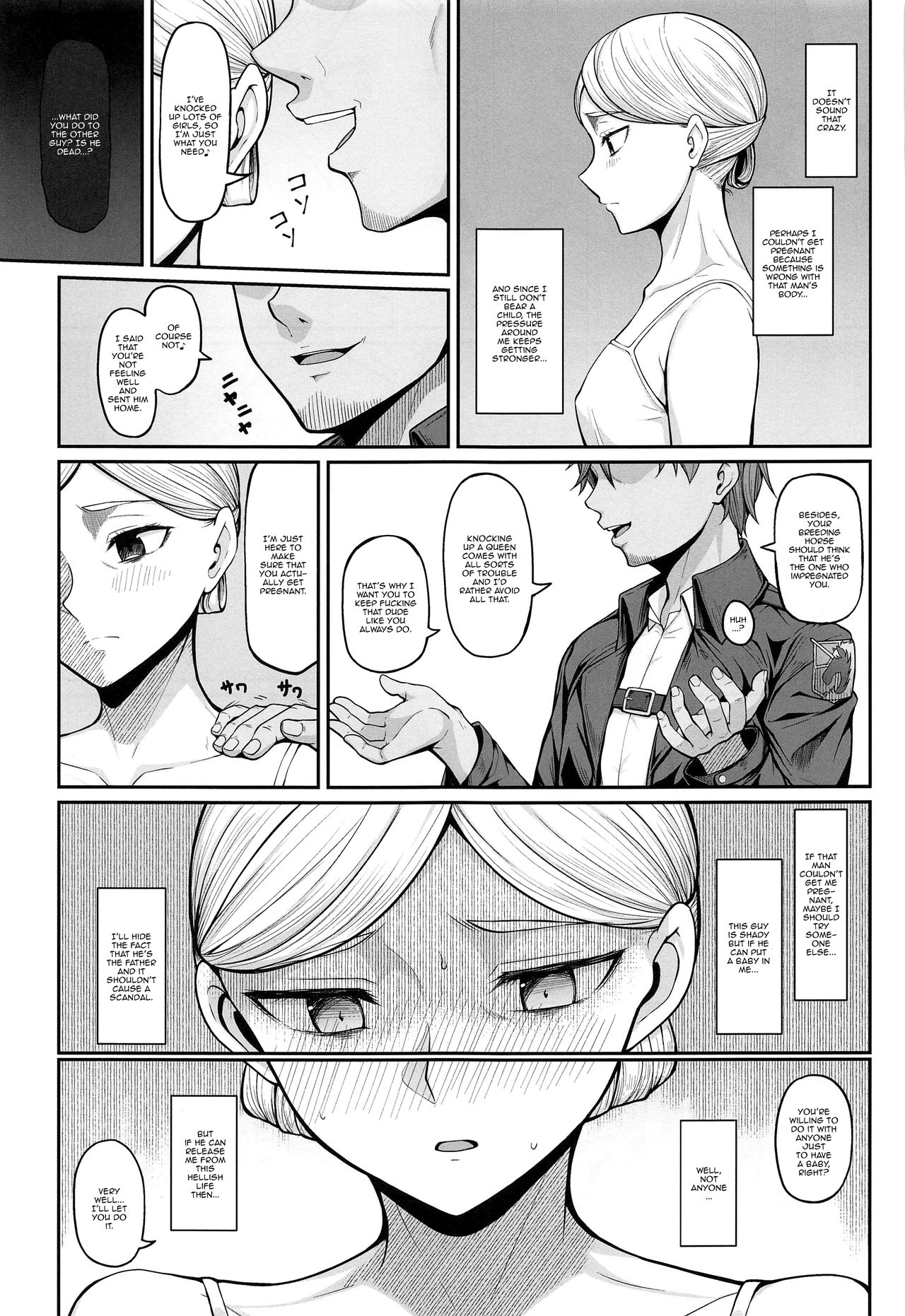 Kairaku Ochi shita Botebara Joou Historia | If Historia Gives Into The Pleasure She'll Become A Pregnant Bellied Queen page 5 full