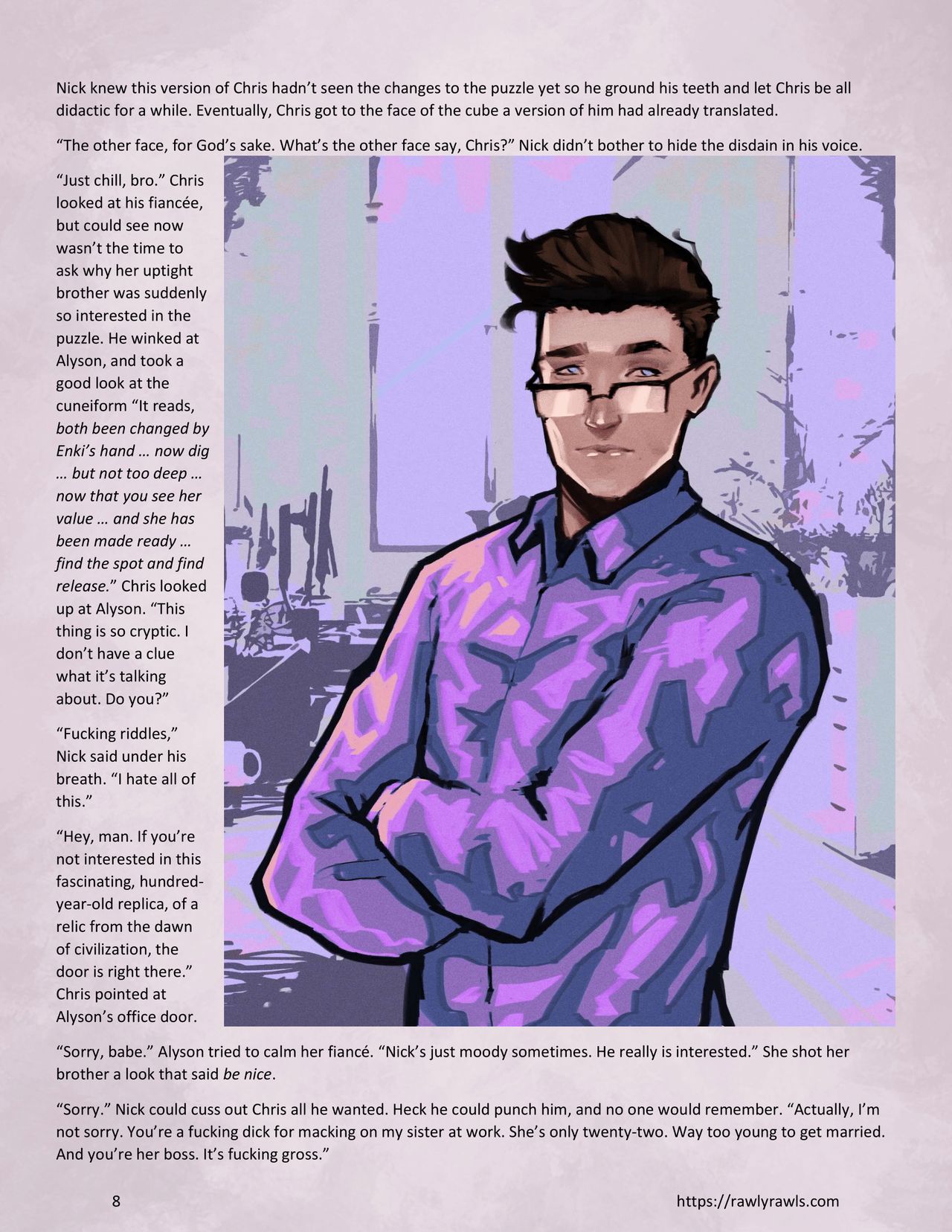 Enki's Puzzle Chapter 5: Rawly Rawls Fiction page 8 full
