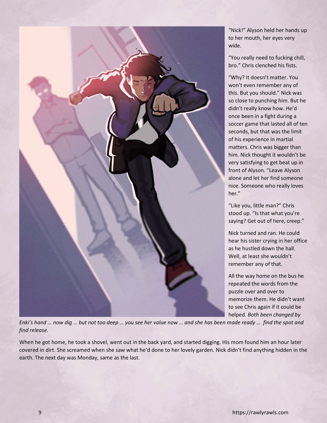 Enki's Puzzle Chapter 5: Rawly Rawls Fiction page 9 full