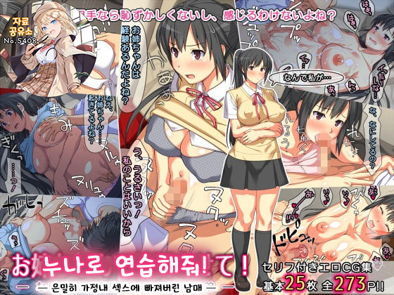 Onee-chan de Renshuu Sasete! -Naisho no Kateinai SEX ni Fukeru Shitei- | 누나로 연습해줘! -은밀히 가정내 섹스에 빠져버린 남매- page 1 full