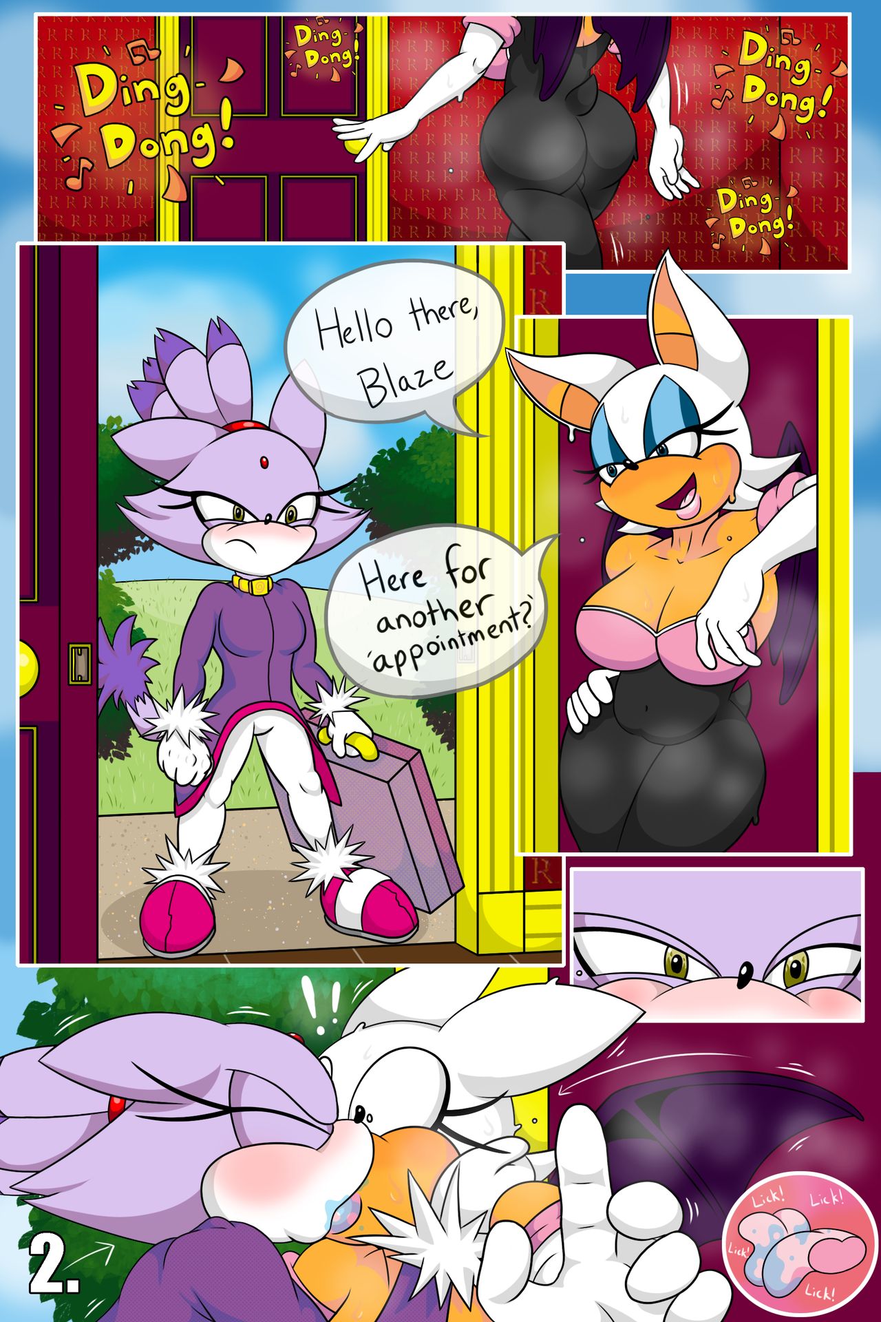 Rouge and Blaze in: House Call page 3 full