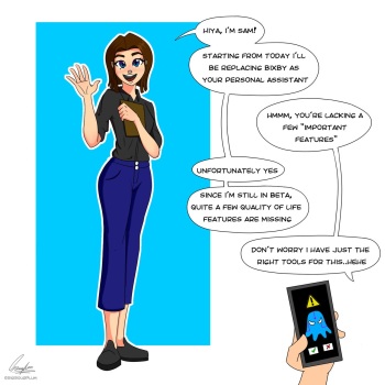 Sam gets a software update cover