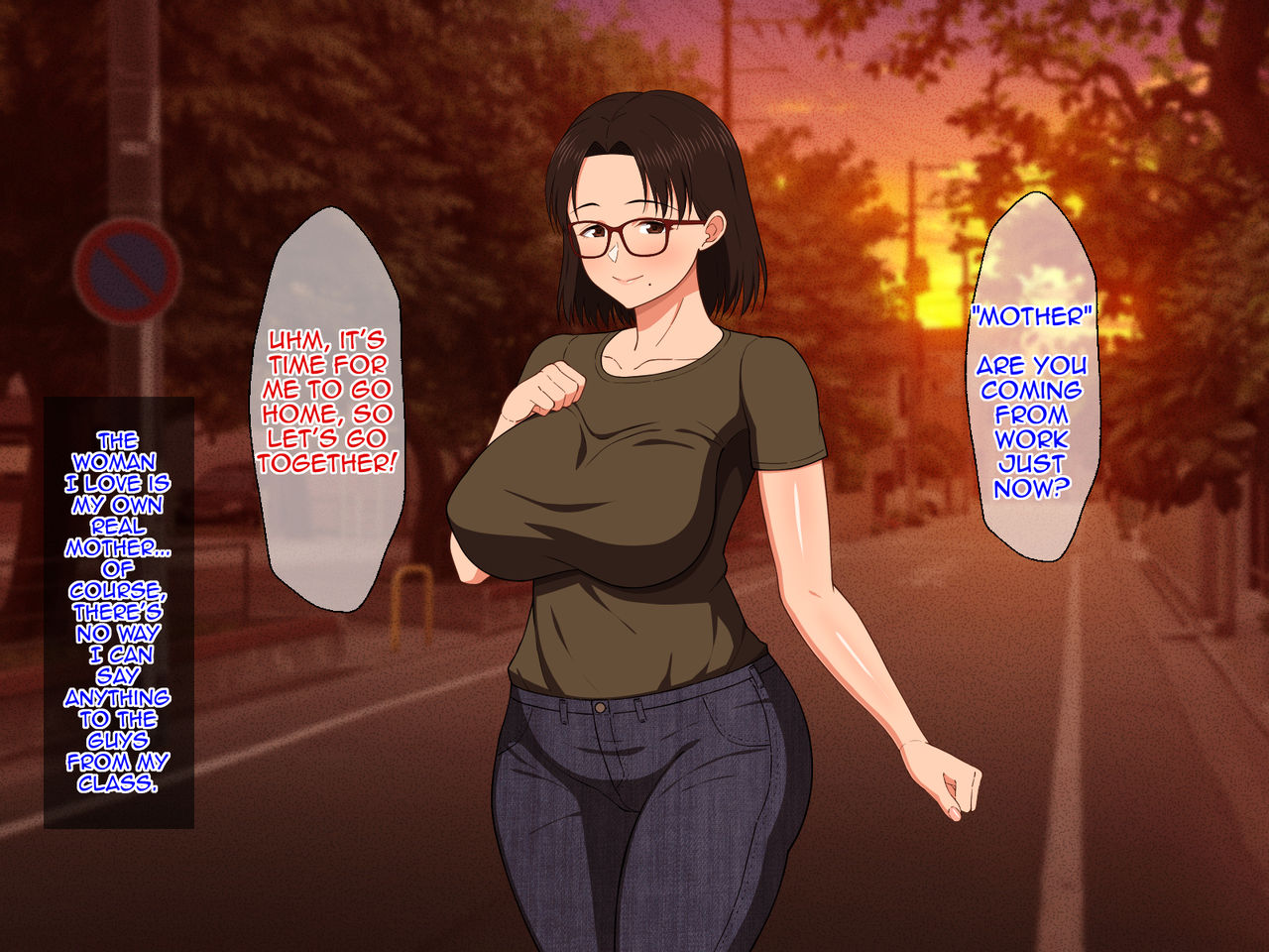 Megane Kyonyuu na Okaa-san to Yojouhan de Noukou Sex | Passionate Sex with a Busty Mother with Glasses in a Small Room page 4 full