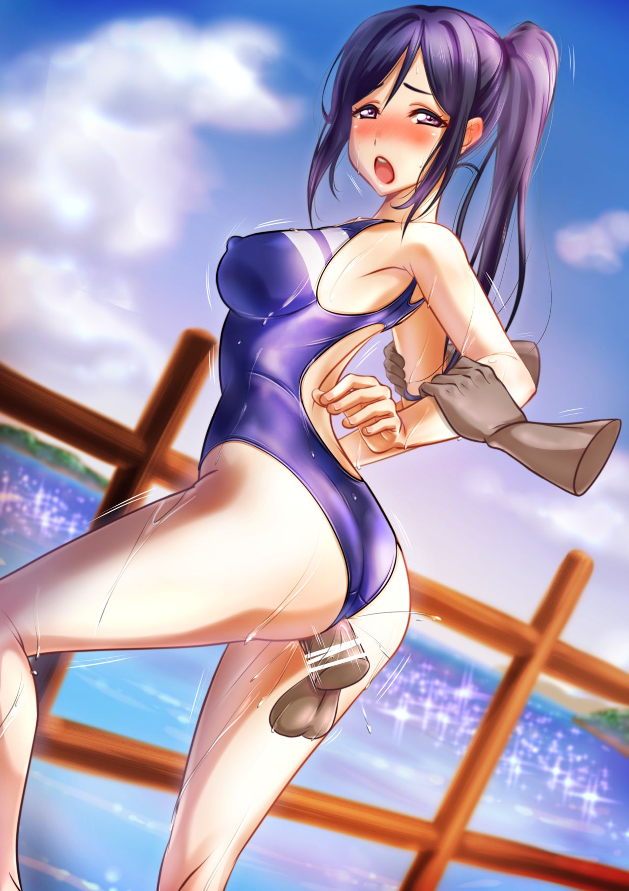 Kanan Senpai to Kyouei Mizugi de page 10 full