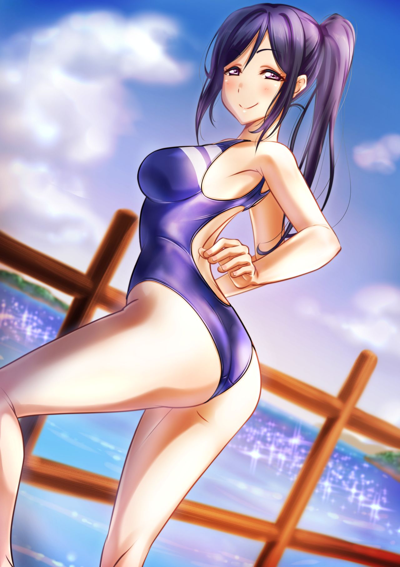 Kanan Senpai to Kyouei Mizugi de page 8 full