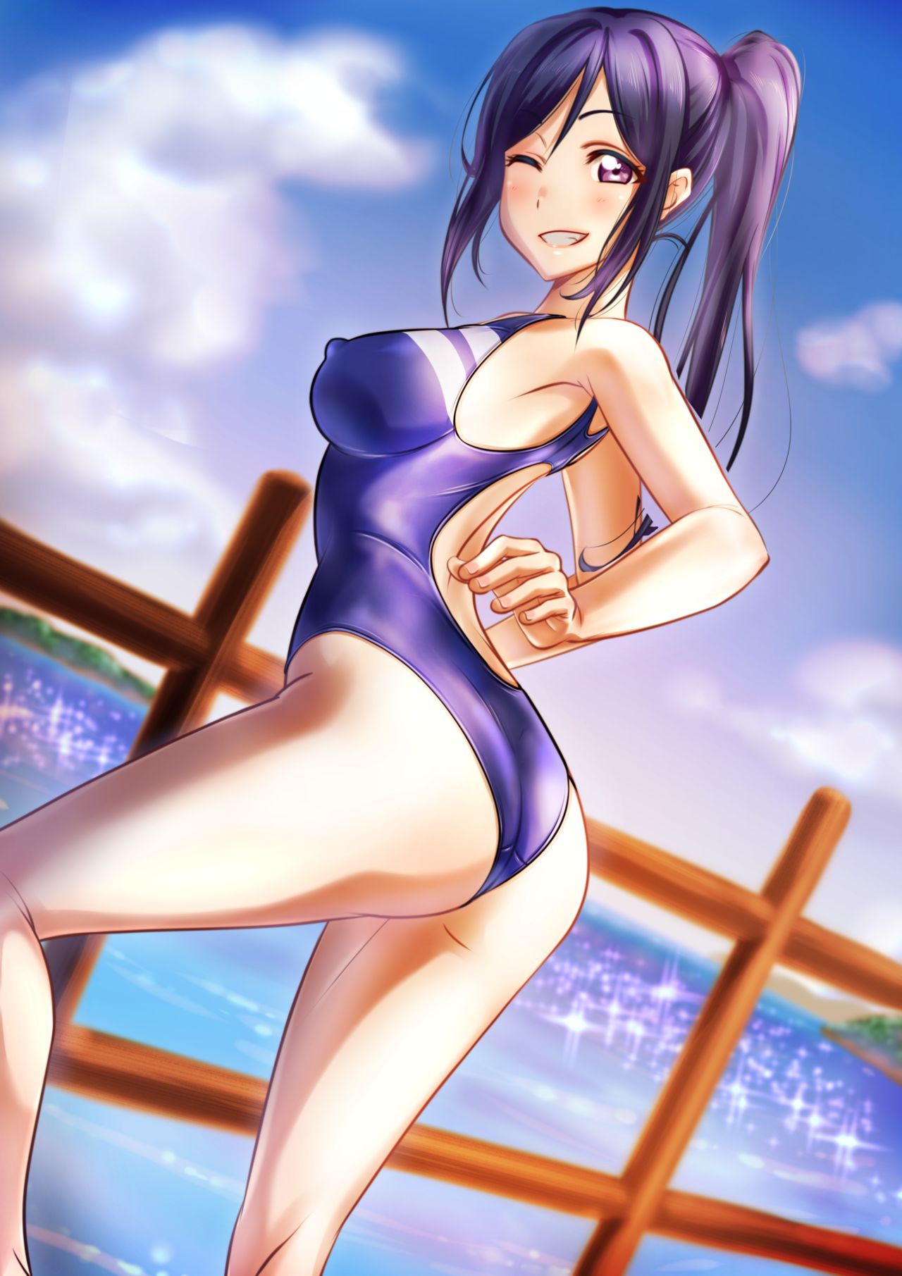 Kanan Senpai to Kyouei Mizugi de page 9 full