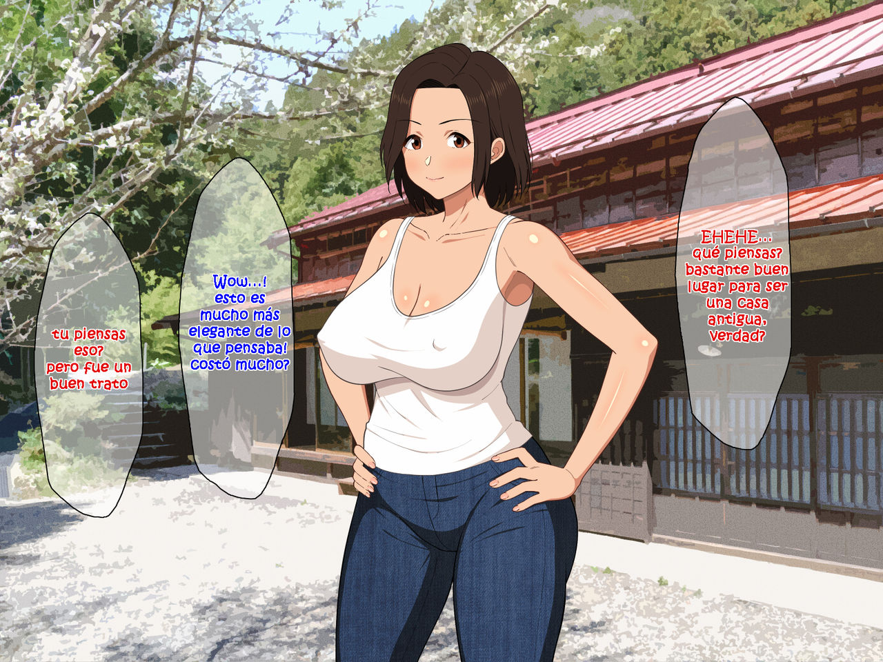 Manatsu no Inaka de Asedaku ni Natte Musaboriau Oyako | Madre e Hijo Sudando y Deseándose Mutuamente en el Campo en Verano page 4 full