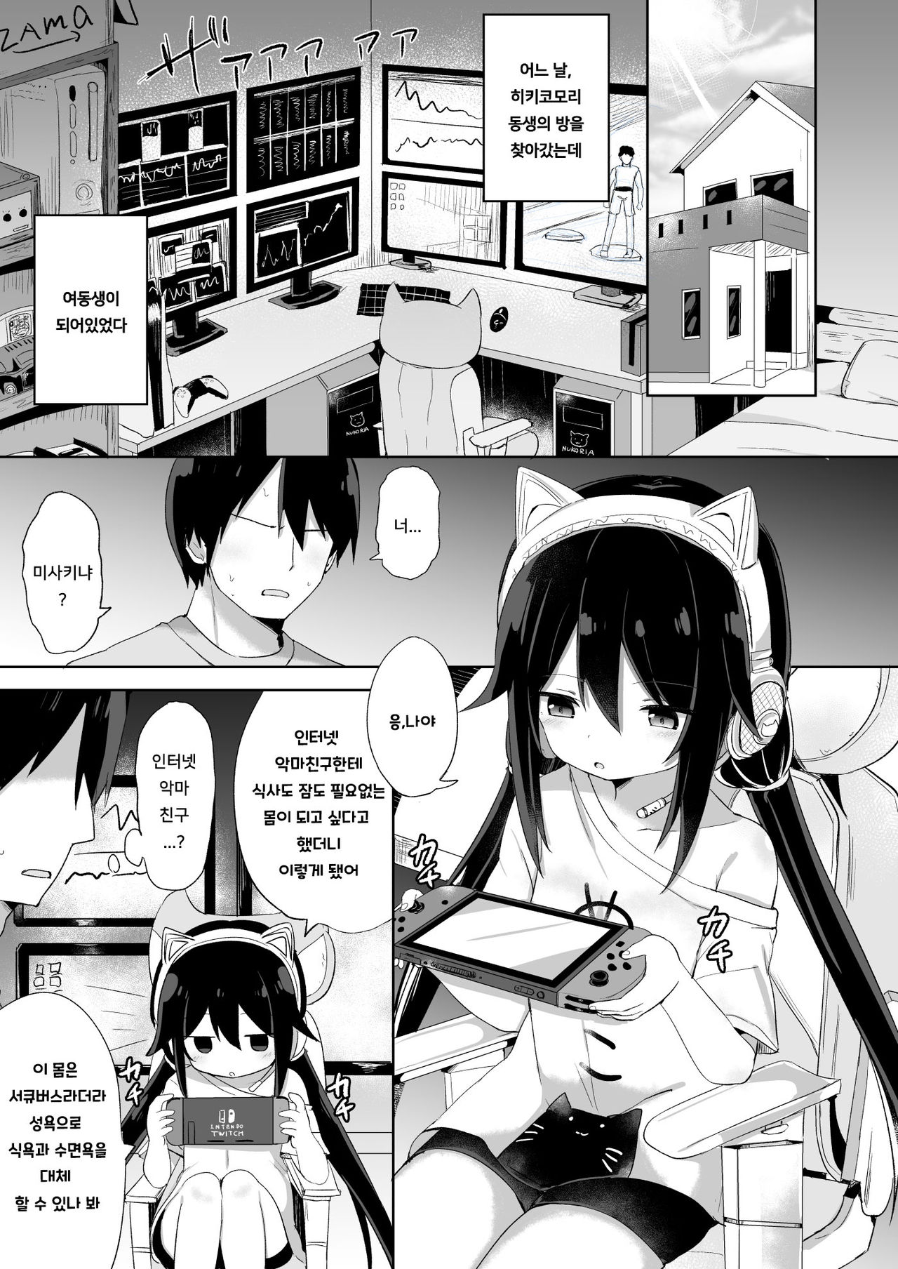 Downer-kei Gamer Otouto ga Nii-san Sukisuki Imouto Succubus ni Naru made | 다우너계 동생이 형이 너무좋은 동생 서큐버스가 될 때까지 page 2 full