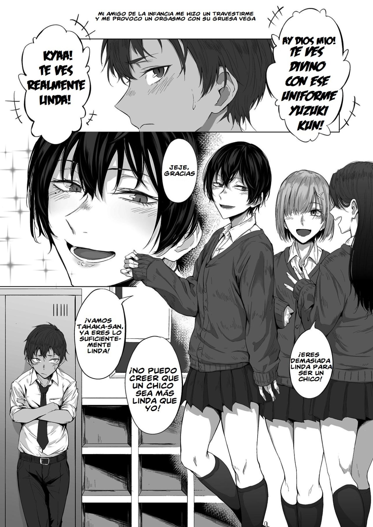 "Konna no, Mou Manko da yo..." Osananajimi no Gokubuto Chinpo de Josou Mesuiki o Oshiekomareta Boku | My Childhood Friend Made Me Cross-dress and Femgasm with his Thick Dick page 2 full
