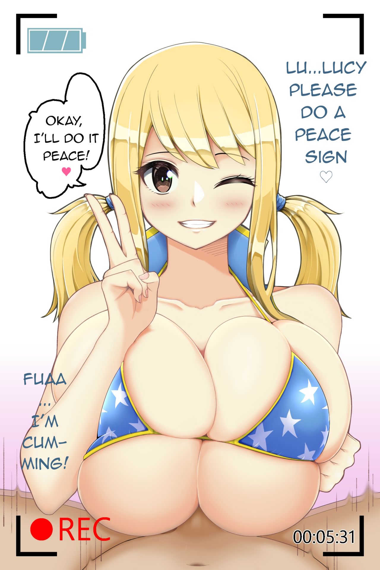 Egao no Lucy to Zuri Hamedori | A Smiling Lucy and a Sloppy Paizuri page 1 full