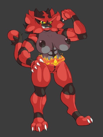Incineroar and Lolitten cover
