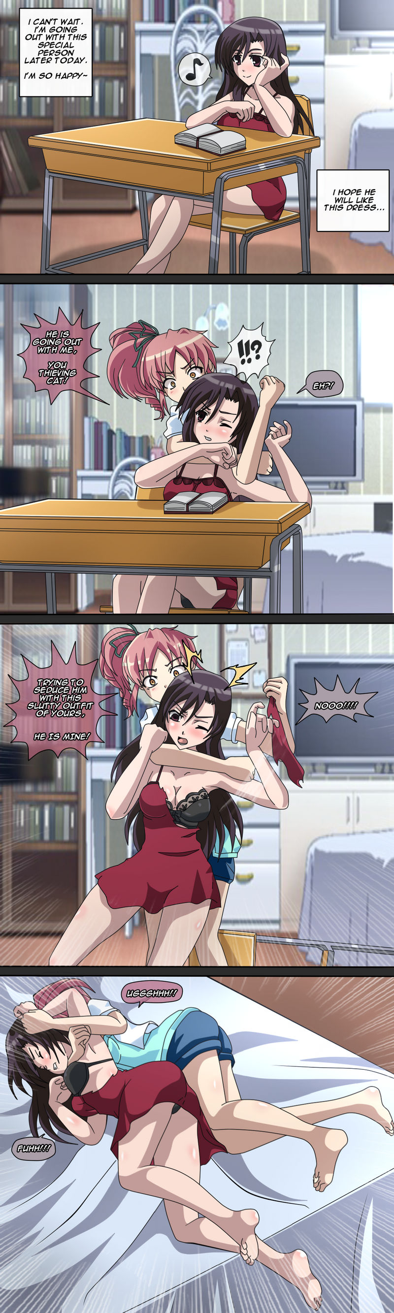 Yandere Catfight:kotohana vs haruka rematch page 1 full