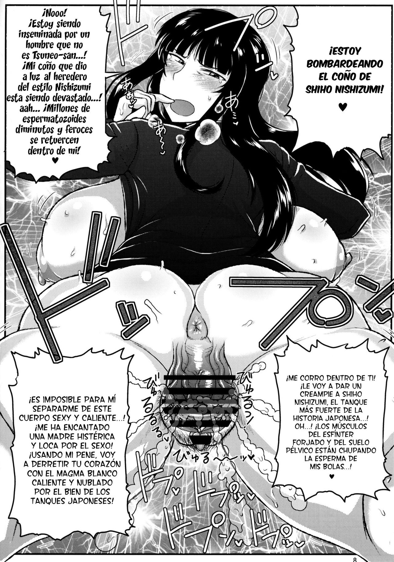 Girl?s &amp; Semen III Nishizumi Shiho no Moteamashita Ureure Body o Chuunen Chinpo de Soutou Sakusen! Iemoto Ransou ni Idenshi Seichuu Butai Shinkou Kaishi ~Tane wa Maiorita~ page 9 full
