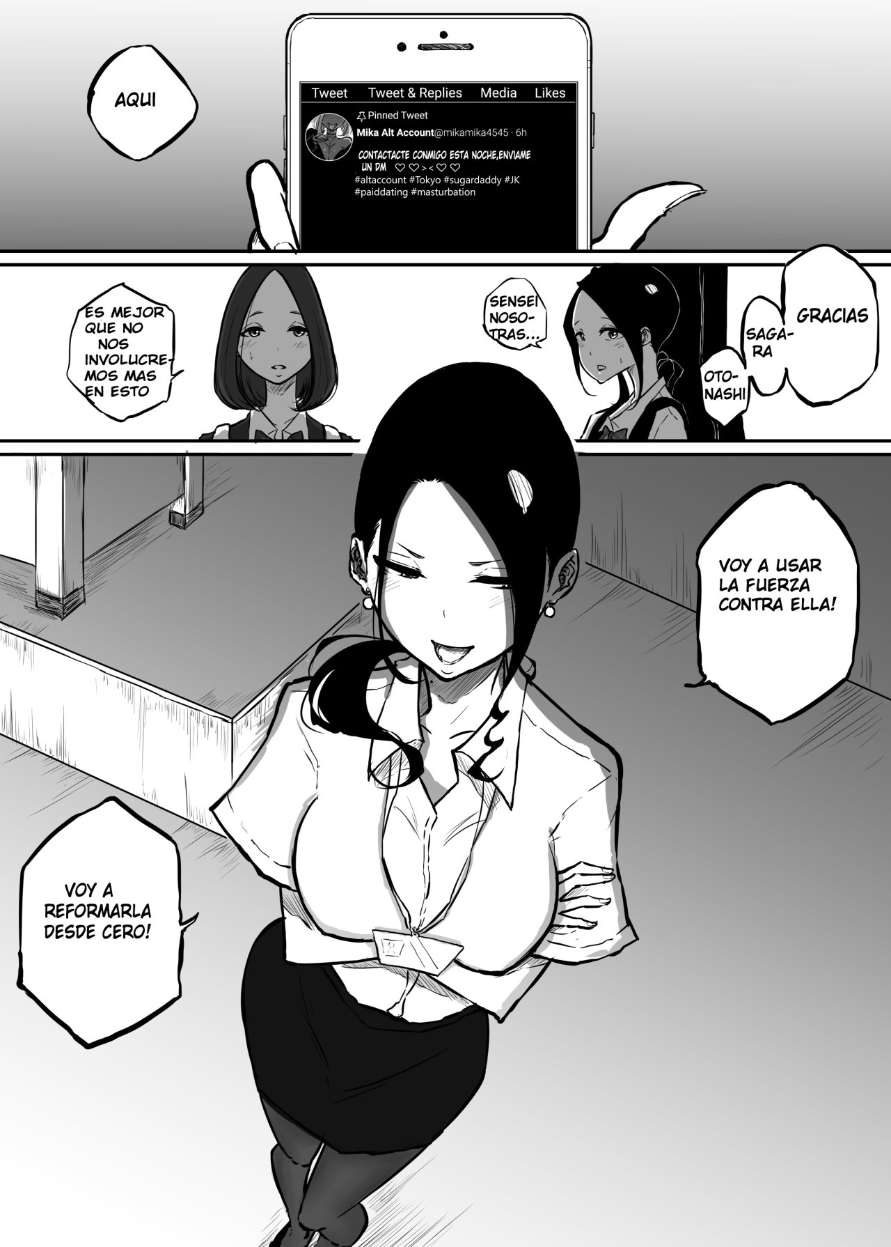 Sparta Sensei ga Oshiego no Bitch Gal ni Ecchi na Koto Sareru Hanashi | The Story of a Strict Teacher Who Got Fucked by Her Gyaru Bitch Student page 9 full
