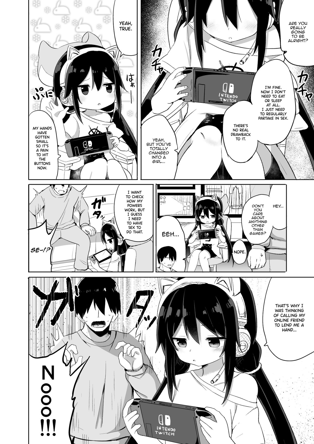 Downer-kei Gamer Otouto ga Nii-san Sukisuki Imouto Succubus ni Naru made | From a Downer Gamer Little Brother♂ to a Little Sister♀ Succubus Who Loves Nii-san page 4 full