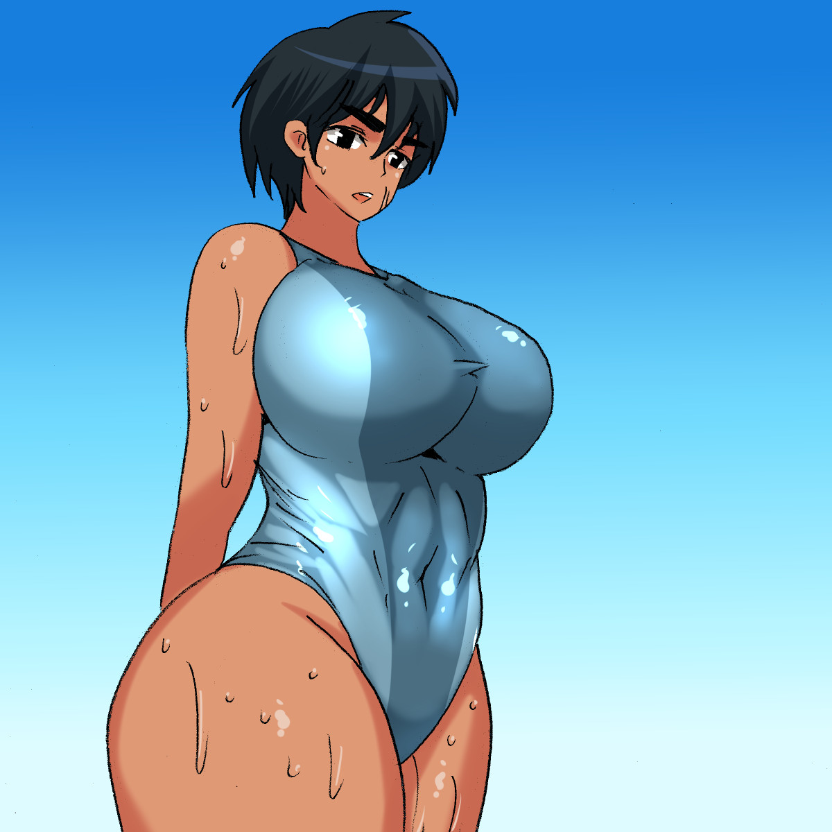 mb Bikini Mizugi o Kita Boyish Kasshoku Musume page 3 full
