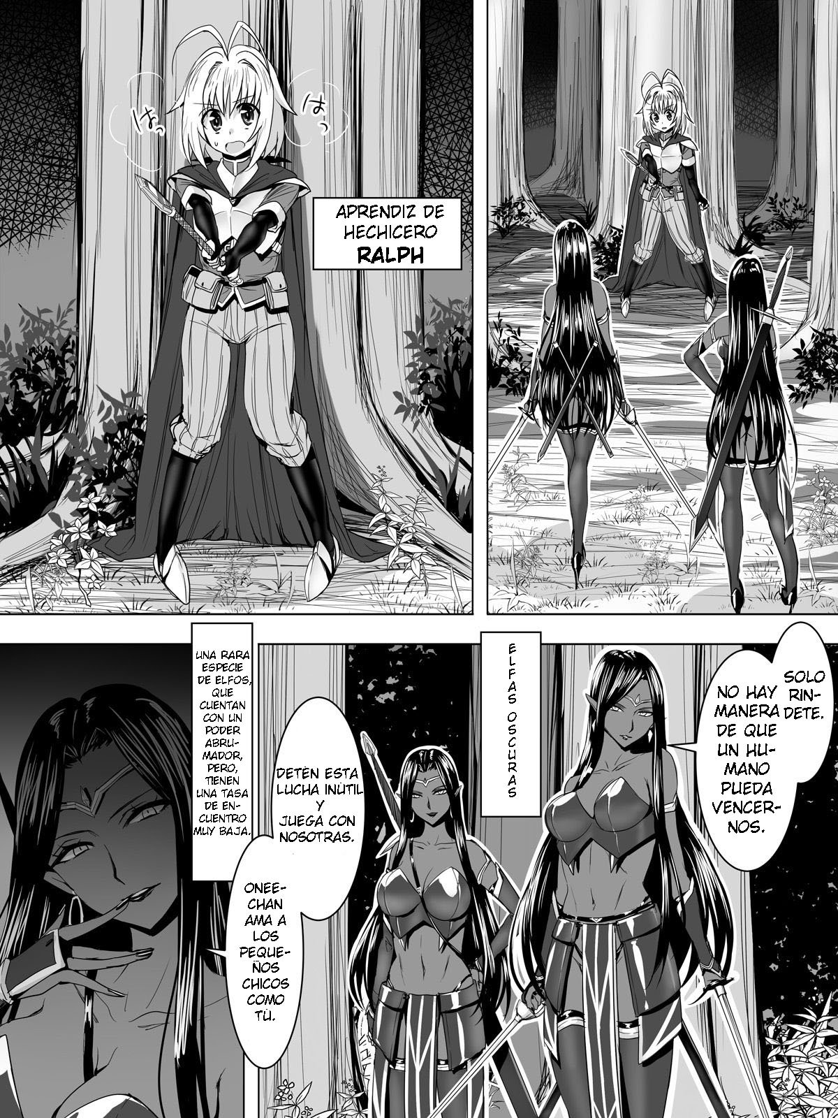 Minarai Mahoutsukai ga Hatsujouki no Dark Elf ni Mori de Souguu Shite Gyaku Rape Sarechau page 2 full
