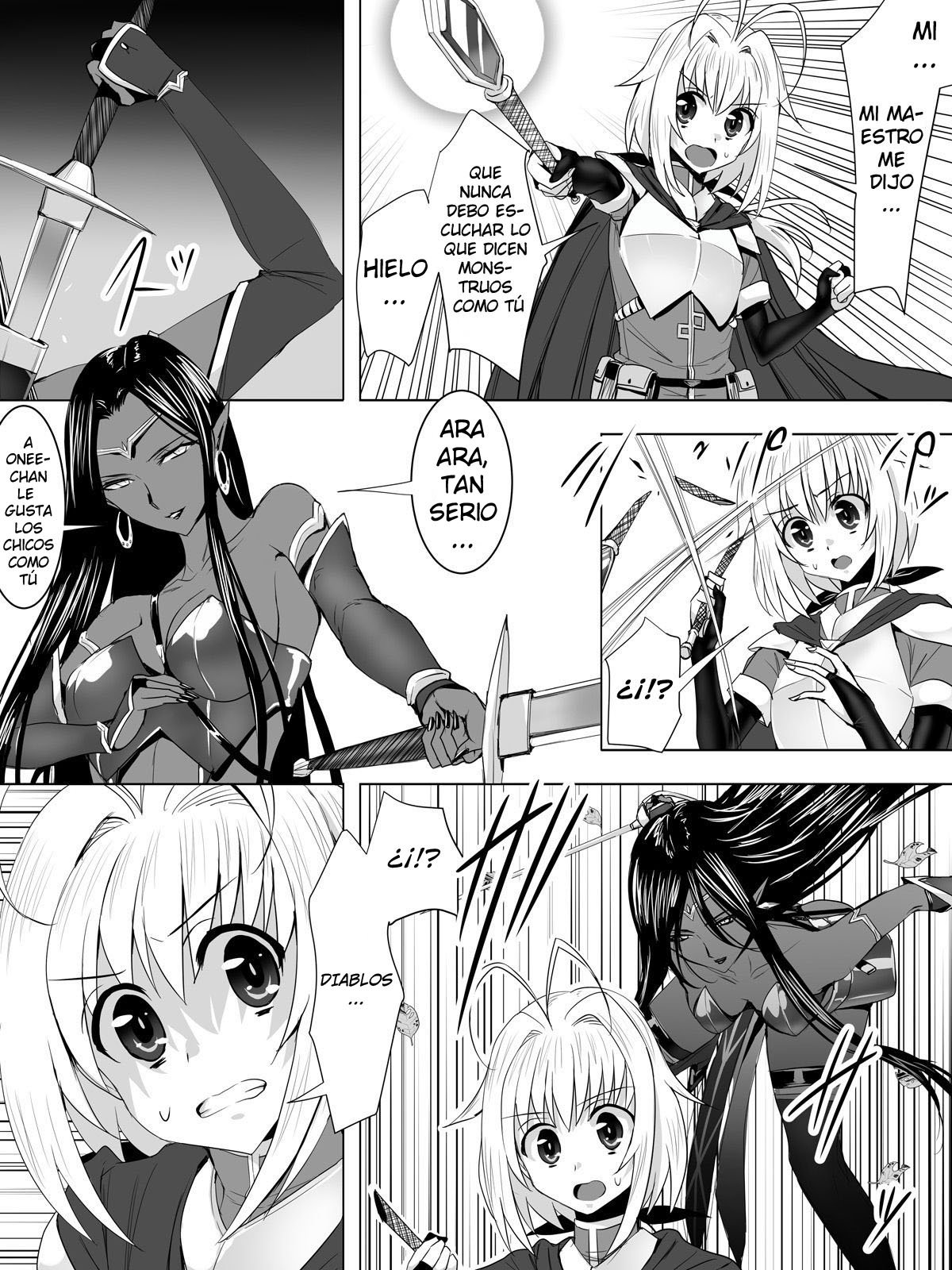 Minarai Mahoutsukai ga Hatsujouki no Dark Elf ni Mori de Souguu Shite Gyaku Rape Sarechau page 3 full