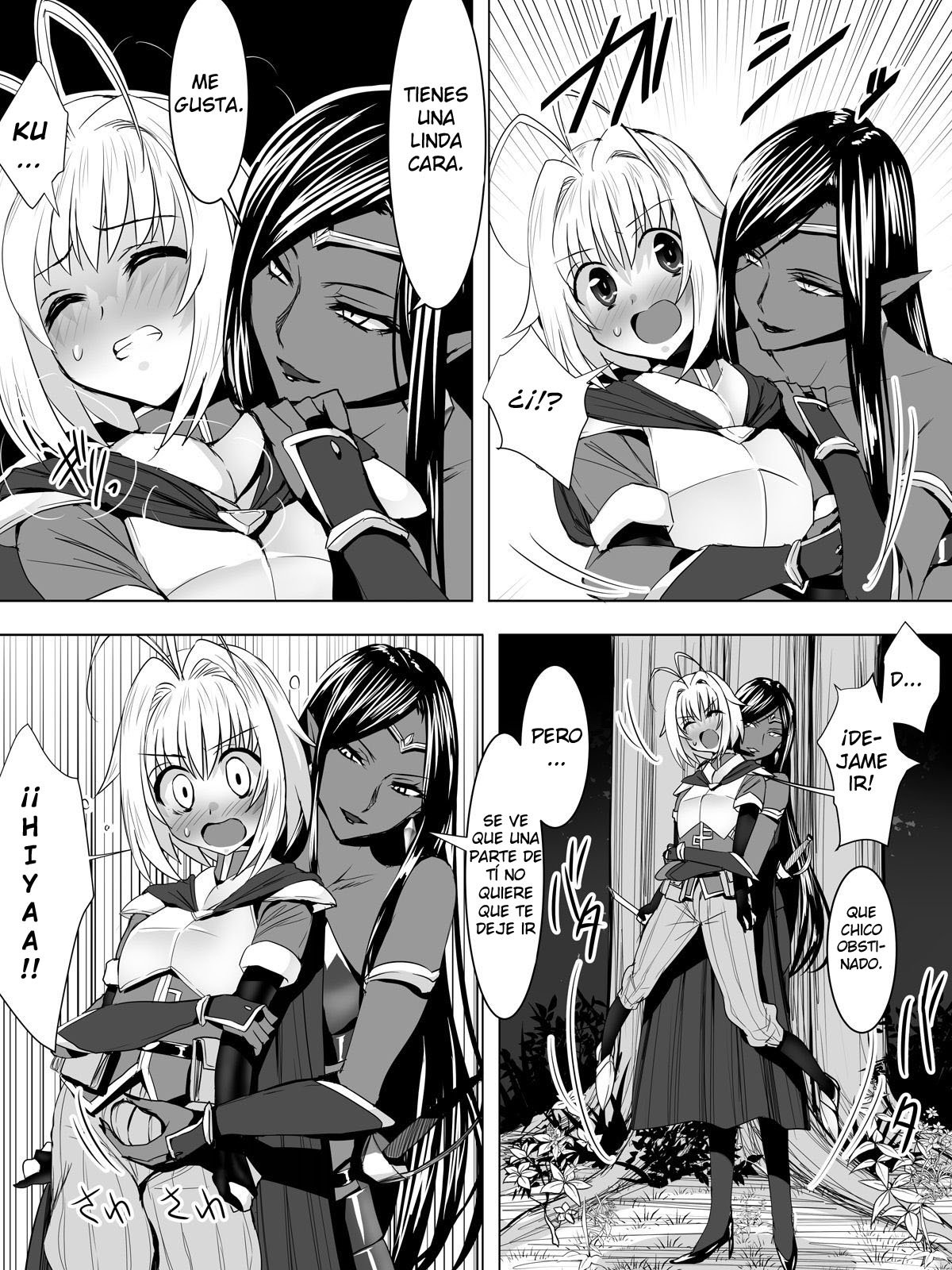 Minarai Mahoutsukai ga Hatsujouki no Dark Elf ni Mori de Souguu Shite Gyaku Rape Sarechau page 4 full