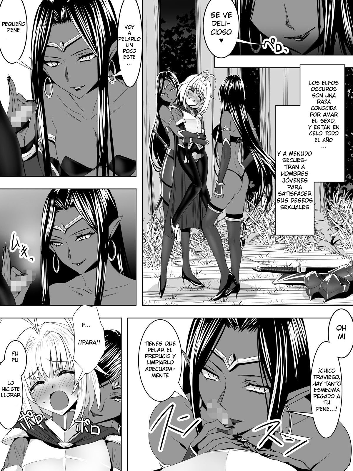 Minarai Mahoutsukai ga Hatsujouki no Dark Elf ni Mori de Souguu Shite Gyaku Rape Sarechau page 6 full