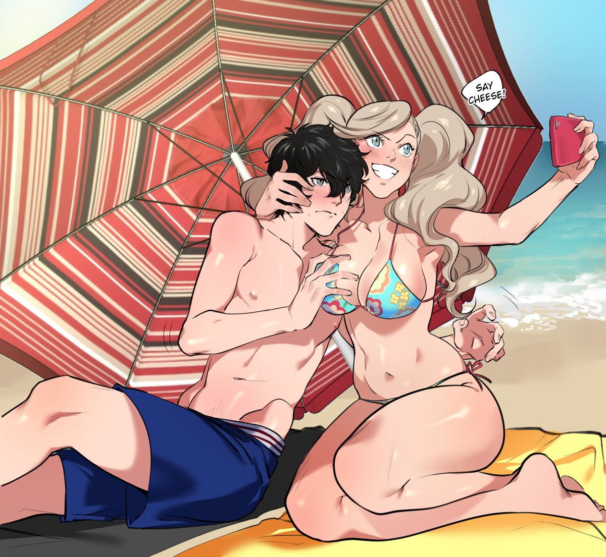 Ann/Akira beach time page 1 full