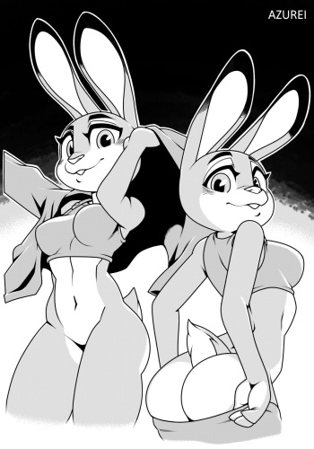 Judy Hopps x Nick Wilde B&amp;W Comic cover