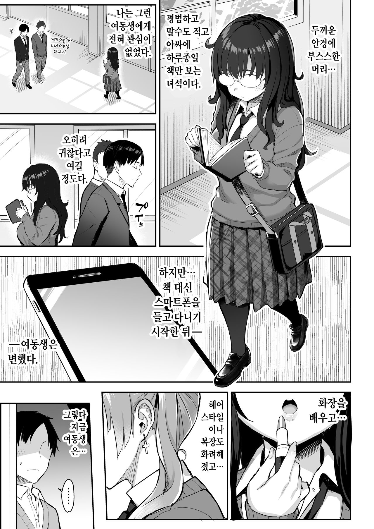 Moto InCha no Kyonyuu Yariman Imouto ga Erosugite, Onii-chan wa Mou...!! | 전 아싸인 거유 걸레 여동생이 너무 야해서, 오빠 더는...!! page 4 full