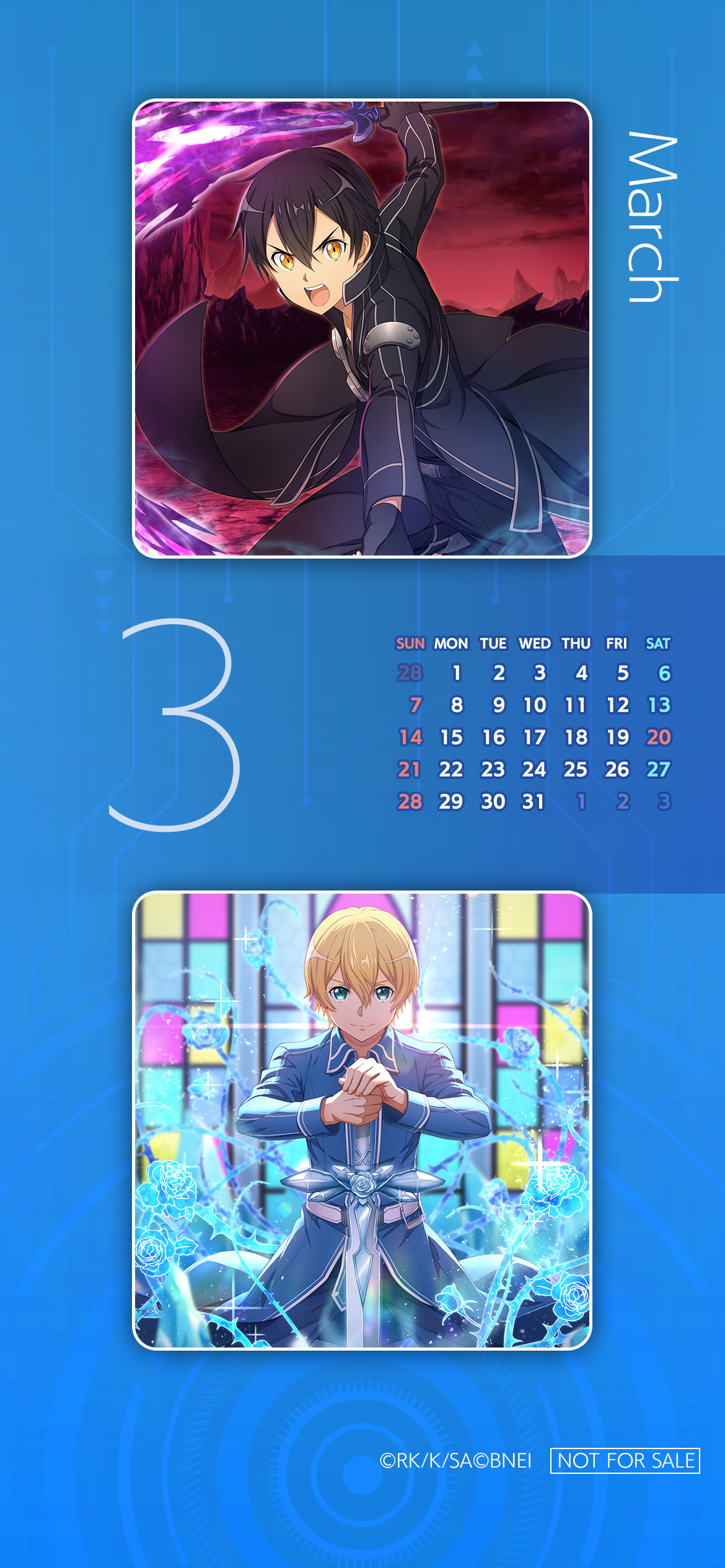 SAO 2021 Mobile Calendar Wallpapers page 3 full