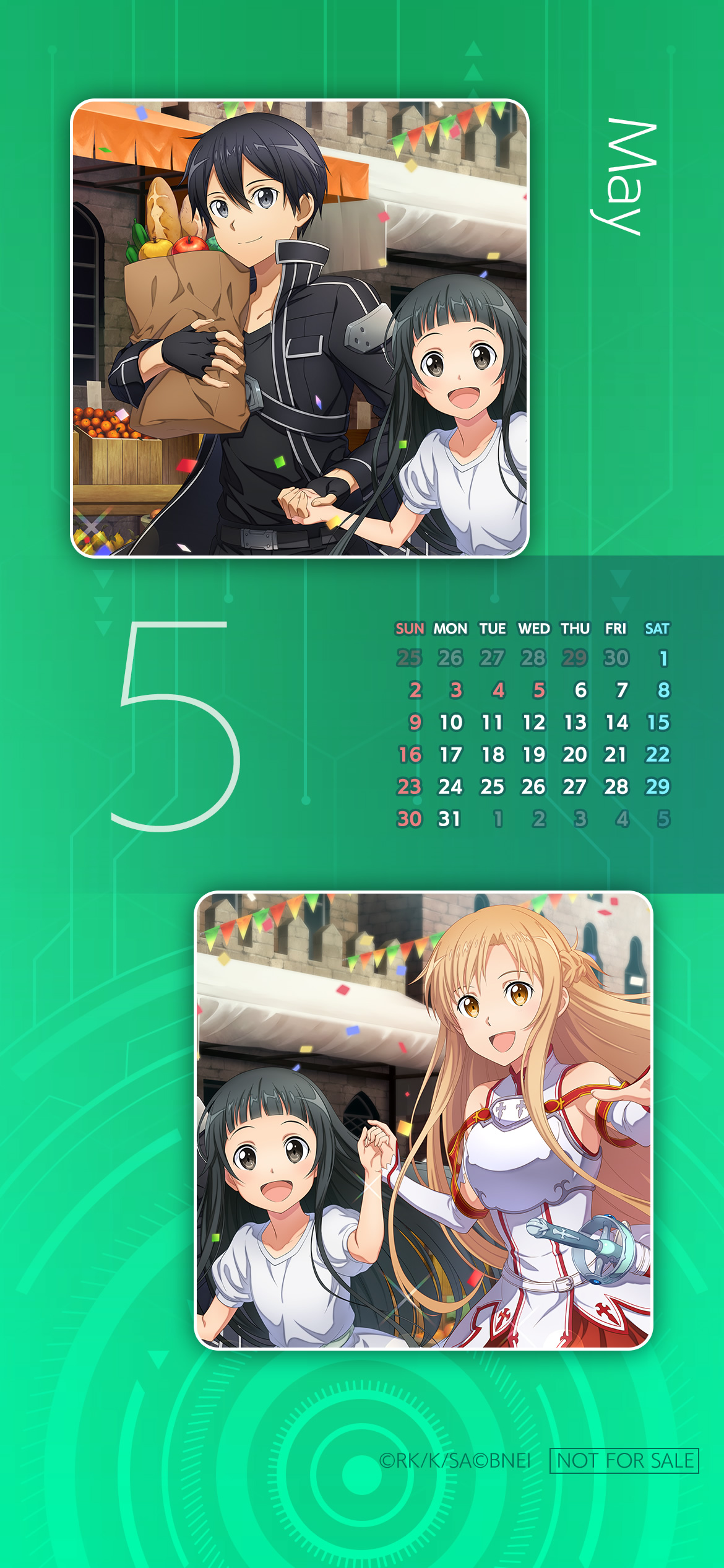 SAO 2021 Mobile Calendar Wallpapers page 5 full