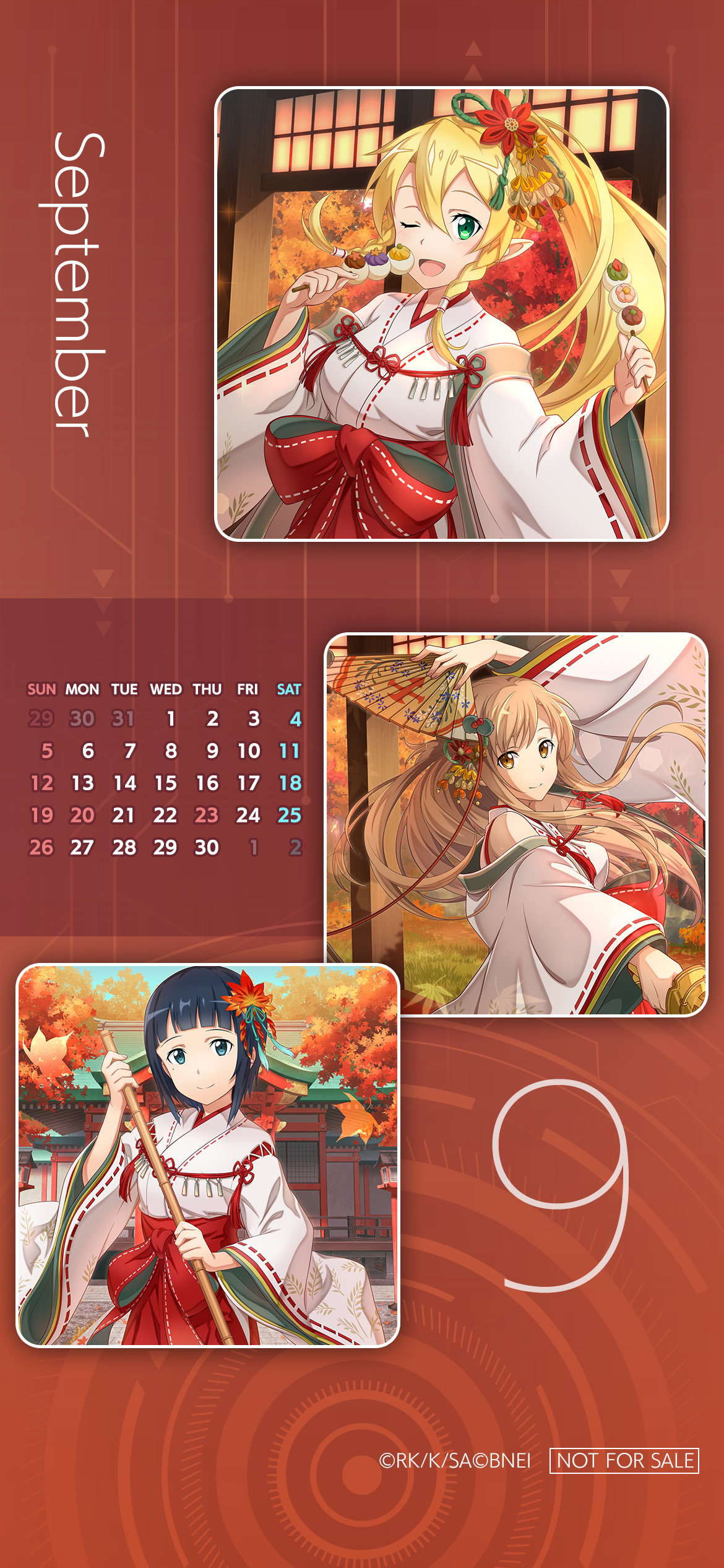 SAO 2021 Mobile Calendar Wallpapers page 9 full