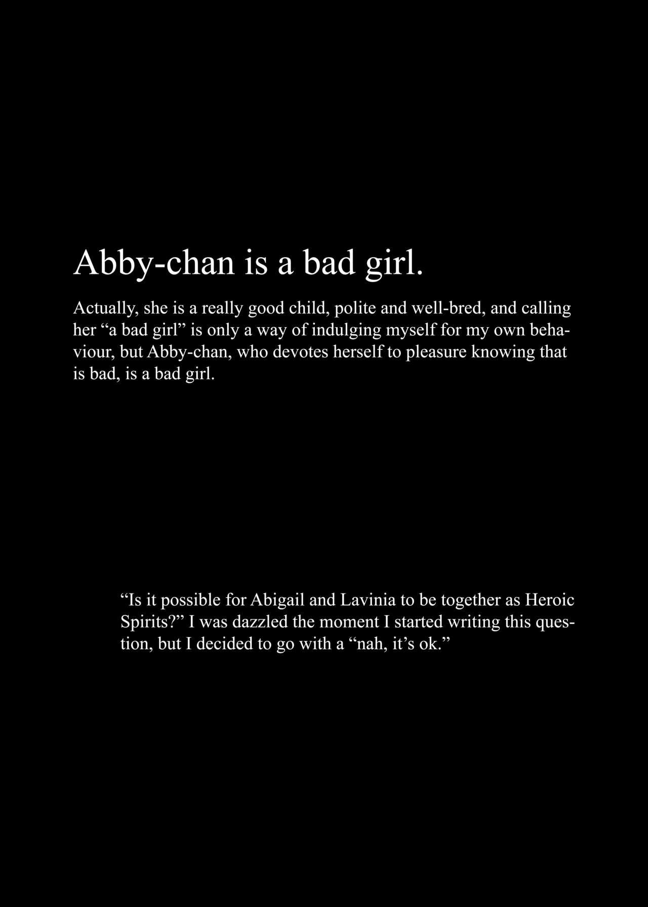 Chaldea Outdoor Challenge Abby-chan to Issho 2 page 3 full