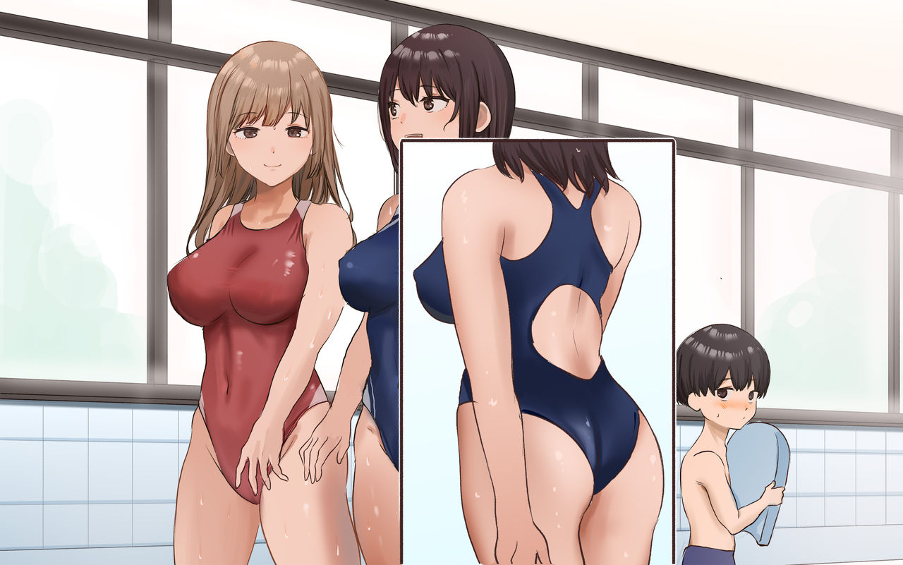 Akogare no Kyonyuu Onee-san Futarigumi ni Sex o Oshiekomareru Otokonoko no Hanashi page 3 full