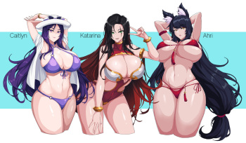 Vous voulez une féllation venant de qui ? Caitlyn, Katarina, Ahri cover