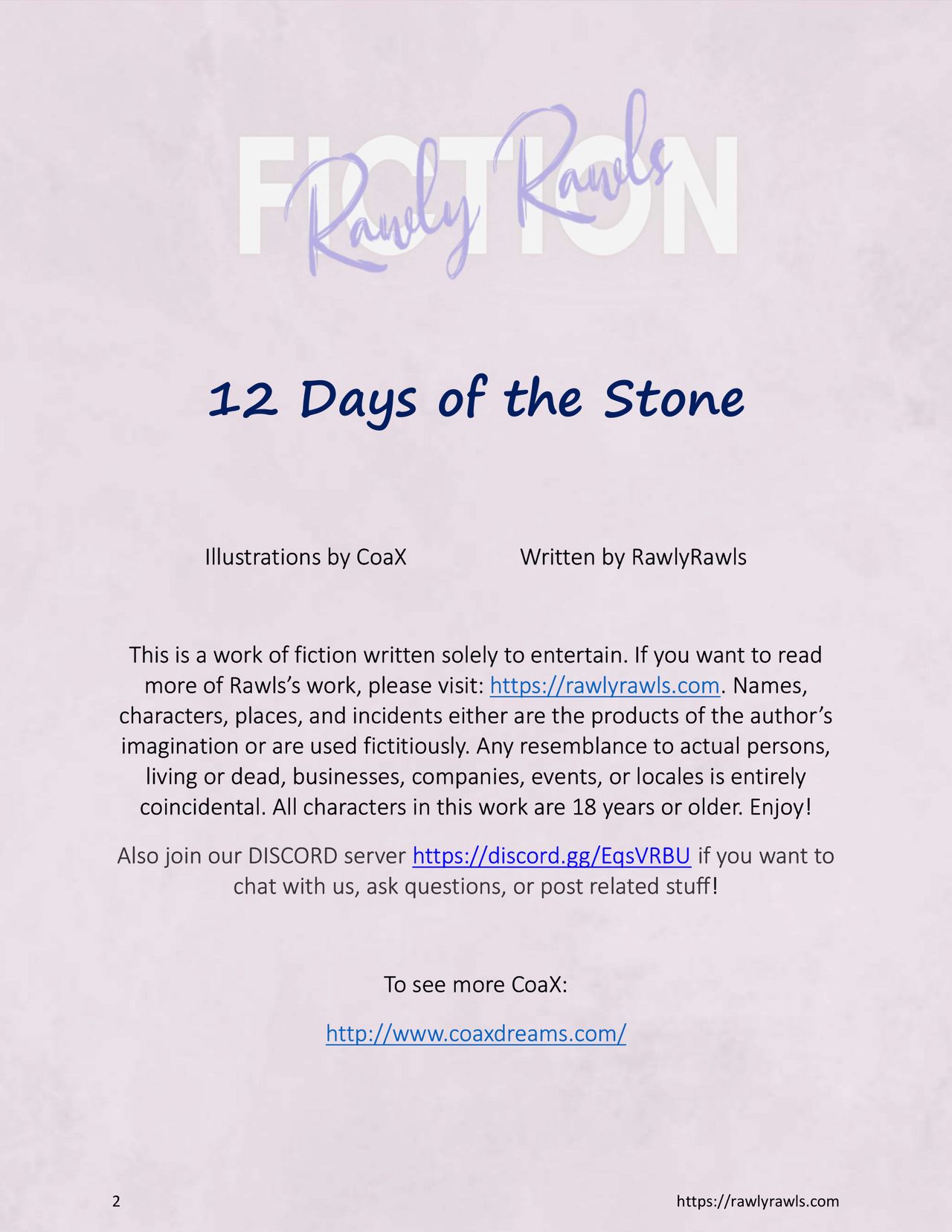 12 Days of the Stone: Rawly Rawls Fiction page 2 full