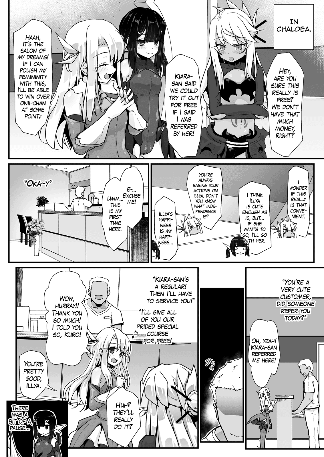 Prisma Sanshimai to Chaldea Kase-ya Oji-san | Three Prisma Sisters vs. The Dirty Old Man of Chaldea page 3 full