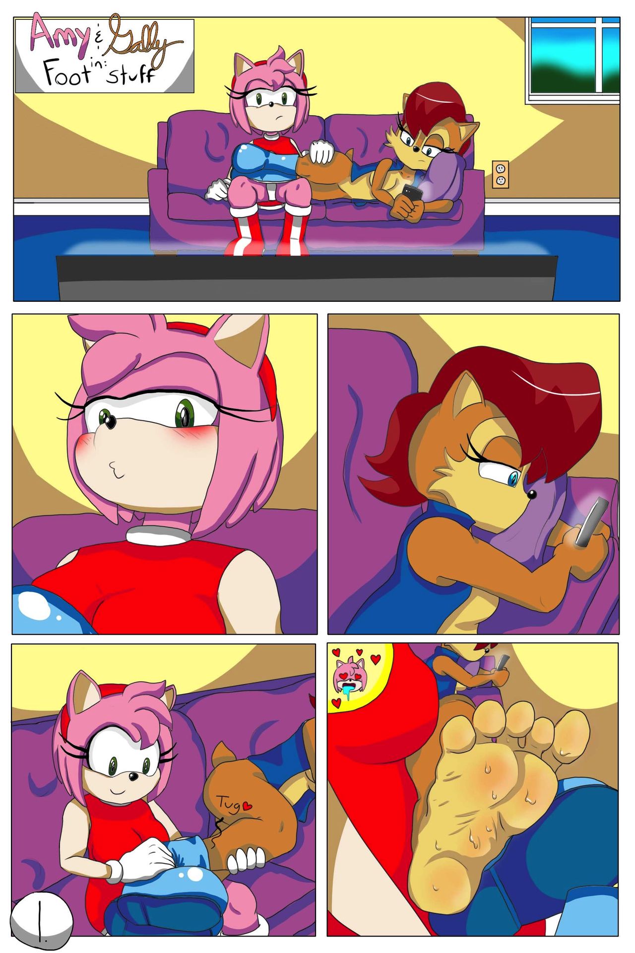 Amy and Sally in: Foot Stuff page 1 full