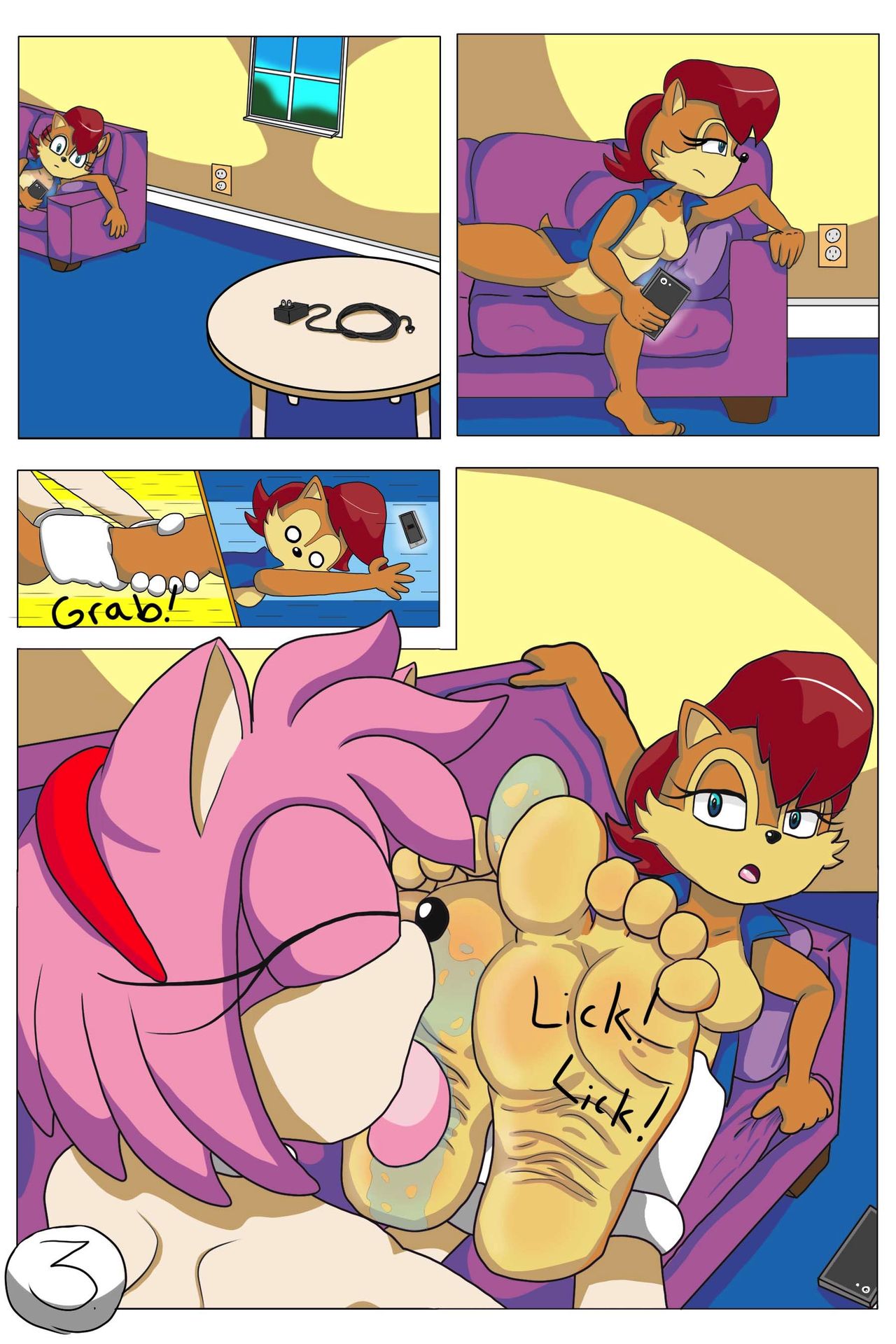 Amy and Sally in: Foot Stuff page 3 full