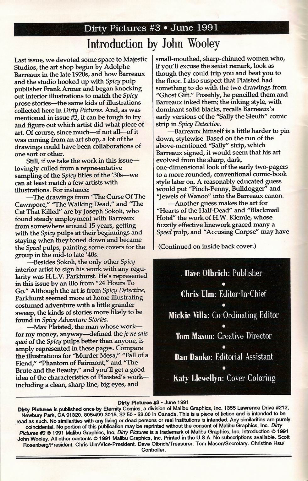 Dirty Pictures: The Naughty Art of the '30s Pulps #3 page 2 full